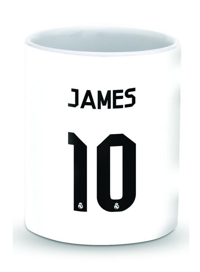 Stylizedd Premium James Real Jersey Designer Mug White/Red  - Image 1