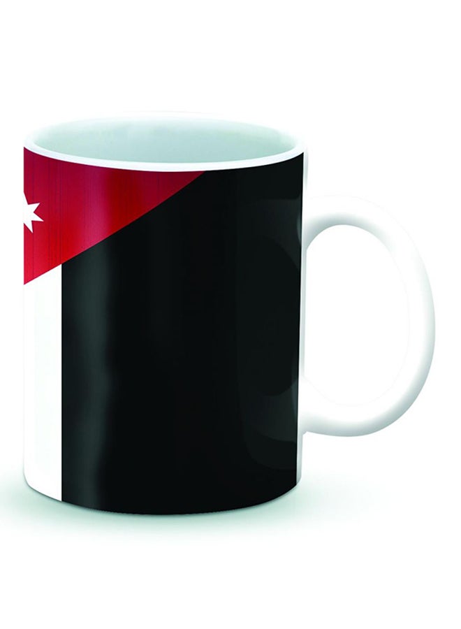 ستايلايزد قدح قهوة فاخر بتصميم علم الأردن أسود / أخضر / أحمر 325ملليلتر - Image 2