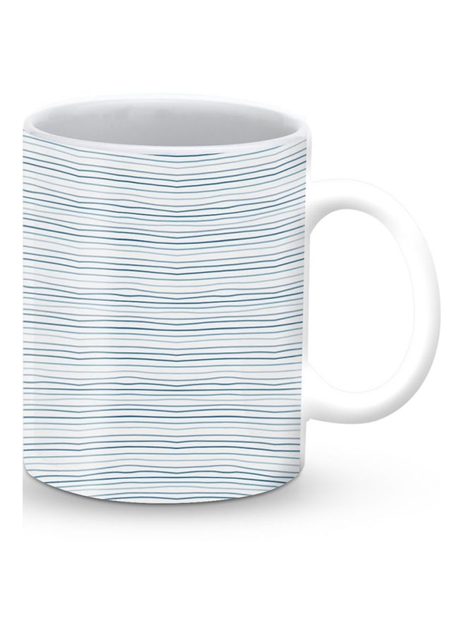 Stylizedd Premium Shaky Lines Designer Mug White/Black - Image 2