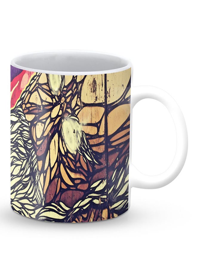 Stylizedd Premium Wise Graffitti Designer Mug Black/Beige/Red - Image 2