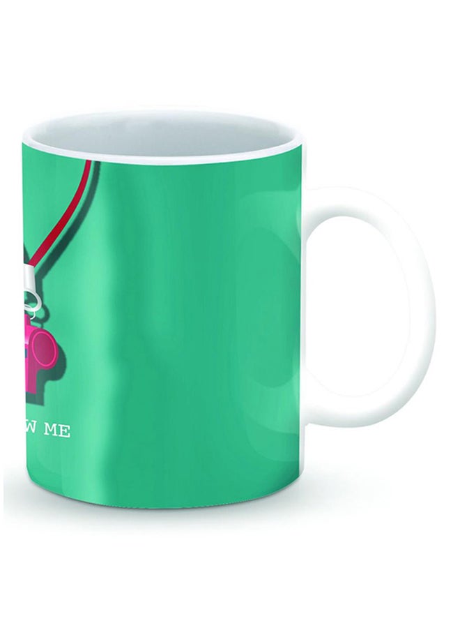 Stylizedd Premium Blow Me Designer Mug Green/Pink - Image 2