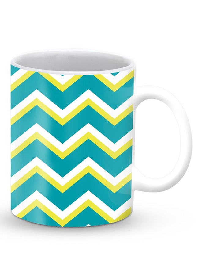 Stylizedd Premium Chevy Lime Designer Mug Blue/White/Yellow - Image 2