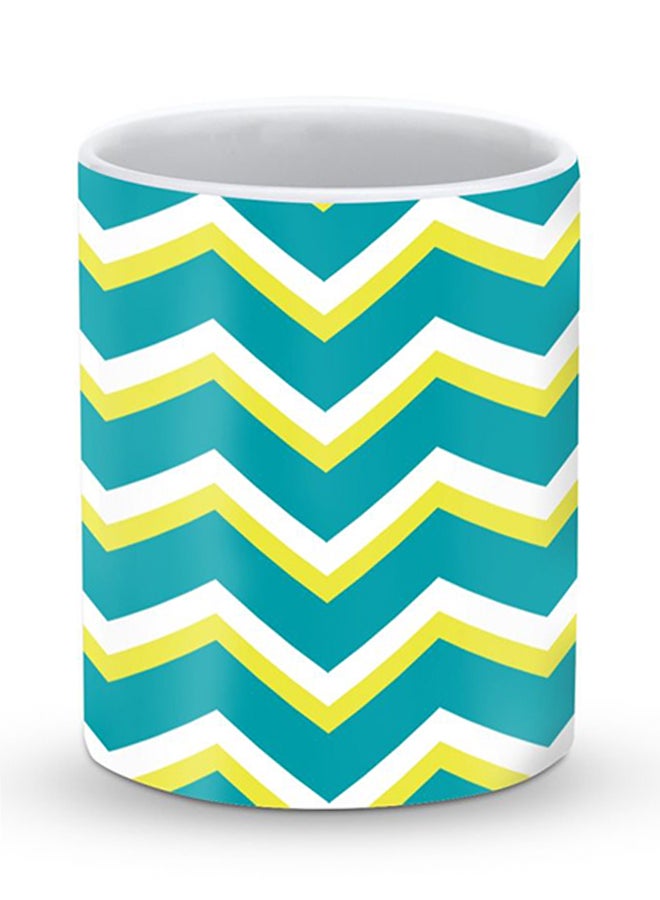 Stylizedd Premium Chevy Lime Designer Mug Blue/White/Yellow - Image 1
