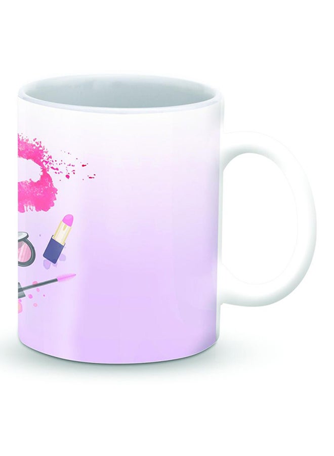 Stylizedd Premium Makeup Kit Designer Mug Pink - Image 2
