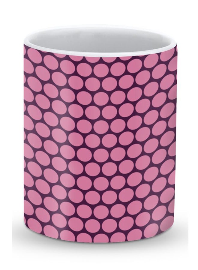 Stylizedd Premium Purple Honeycombs Designer Mug Purple/Black - Image 1
