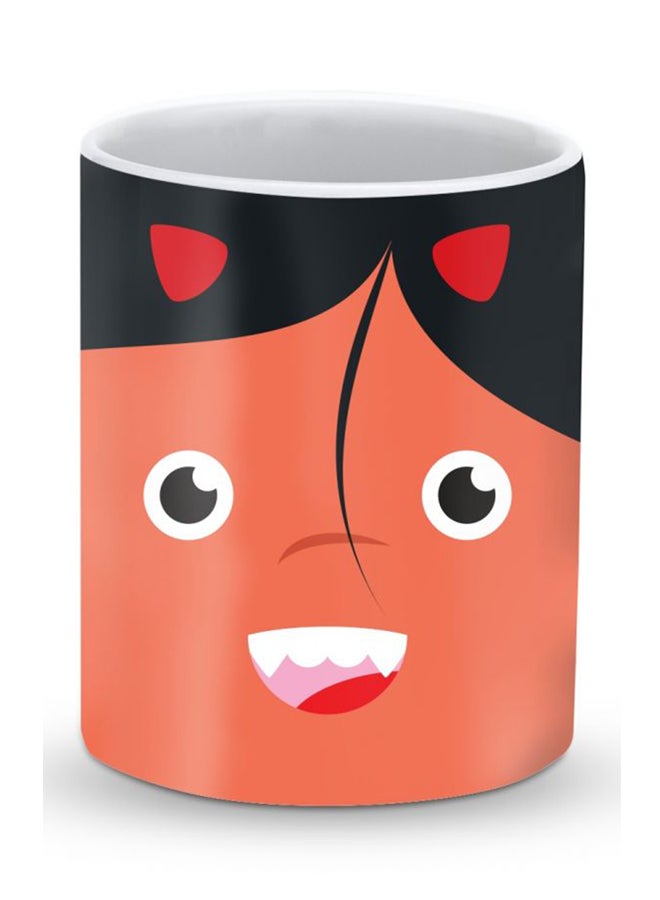 Stylizedd Premium Cute Cupid Designer Mug Orange/Black - Image 1