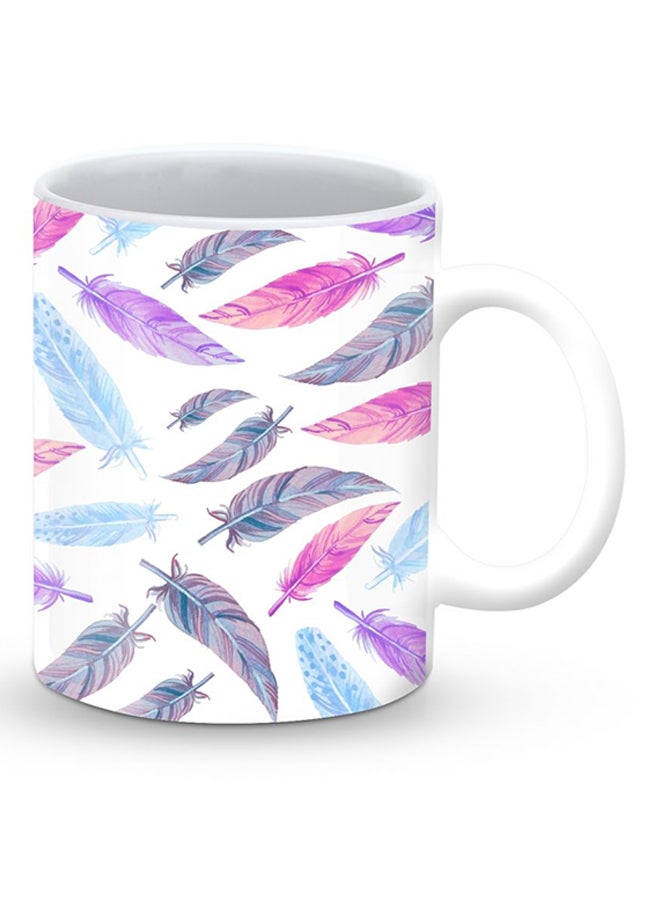 Stylizedd Premium Feather Colors Designer Mug White/Pink/Blue - Image 2