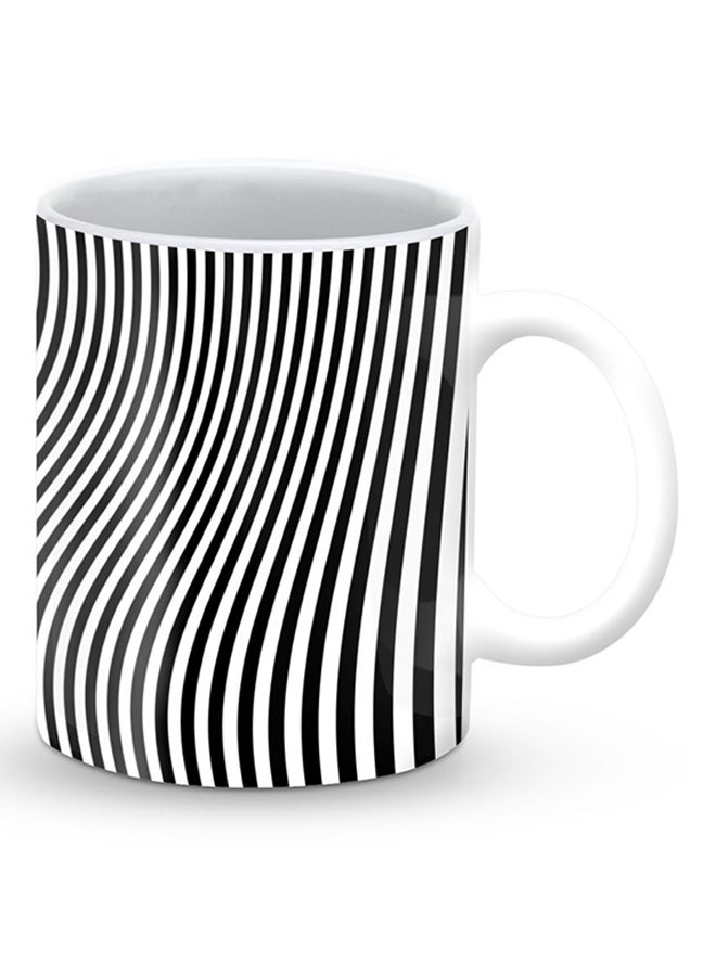 Stylizedd Premium Zebra Lines Designer Mug Black/White - Image 2