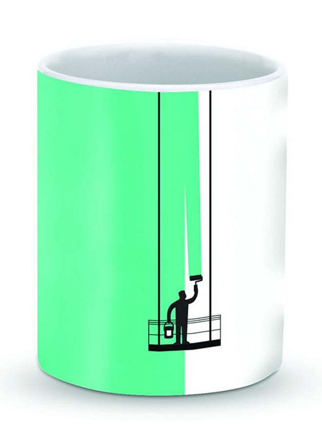 Stylizedd Premium Paint Hanger Designer Mug White/Green/Black - Image 1