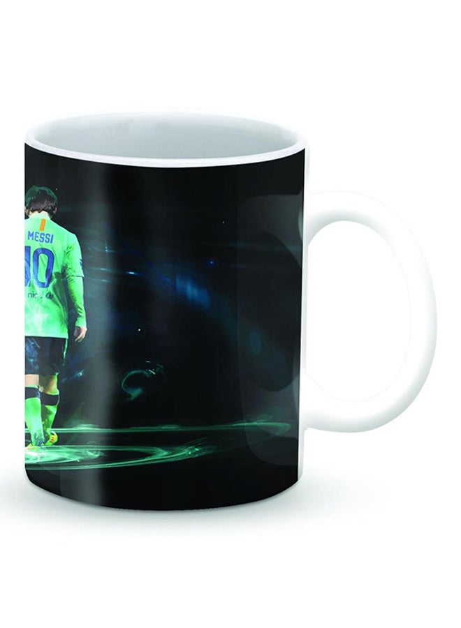 Stylizedd Premium Golden Messi Designer Mug Black/Green/Blue 325ml  - Image 2
