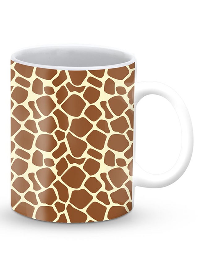 Stylizedd Premium Somali Giraffe Skin Designer Mug Brown/Yellow - Image 2