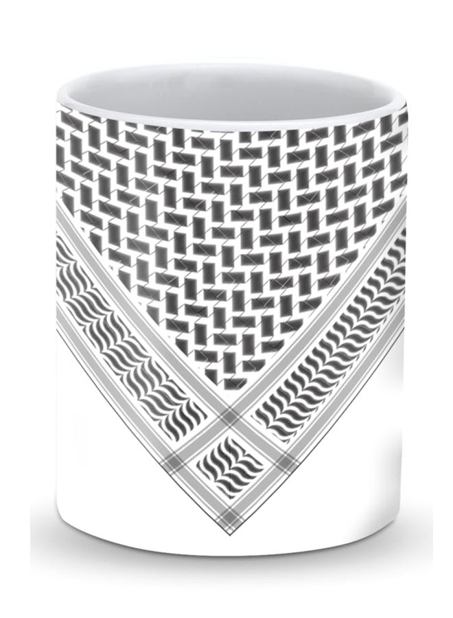 Stylizedd Premium Victory Shemag Designer Mug White/Black 325ml - Image 1