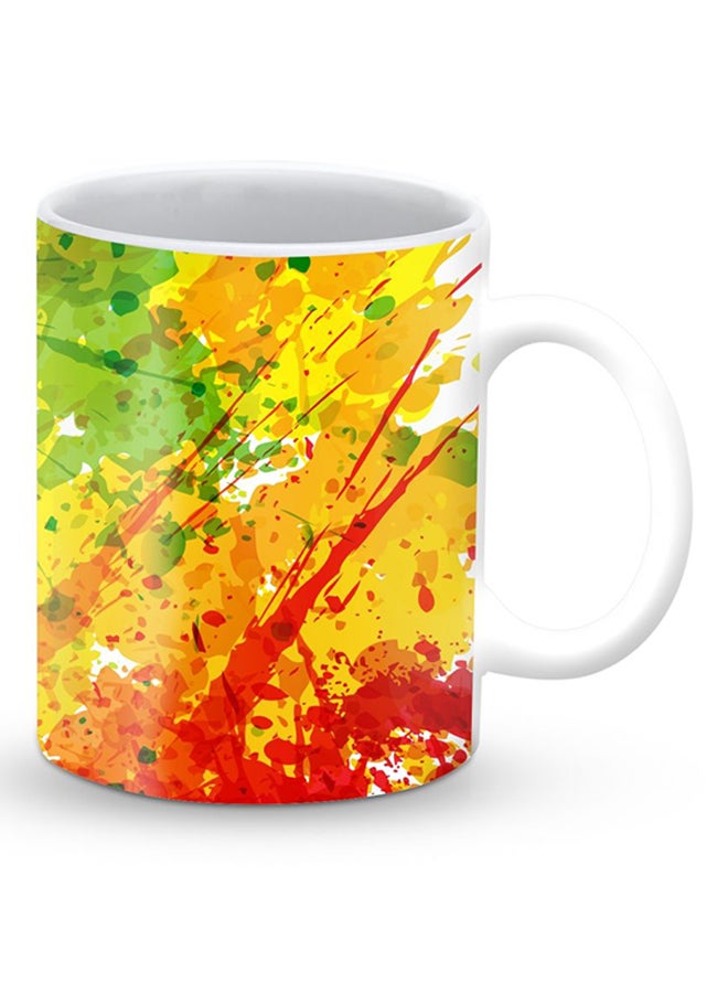 Stylizedd Premium Tropical Splash Designer Mug Green/Yellow/Red - Image 2