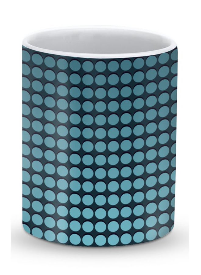 Stylizedd Premium Blue Dots Designer Mug Blue/Black - Image 1