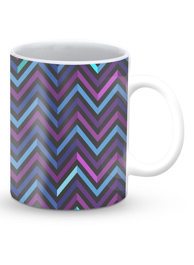 Stylizedd Premium Deep Chevron Designer Mug Black/Blue/Purple - Image 2