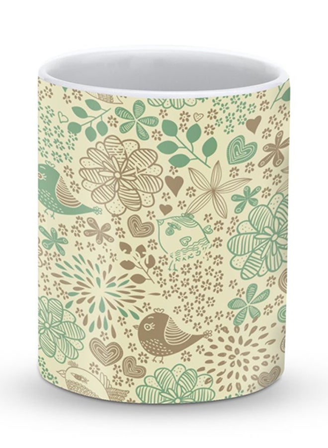 Stylizedd Premium Cozy Garden Designer Mug Beige/Brown/Green  - Image 1
