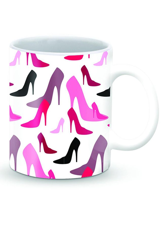 Stylizedd Premium Hot Heels Designer Mug White/Pink/Black 325ml - Image 2