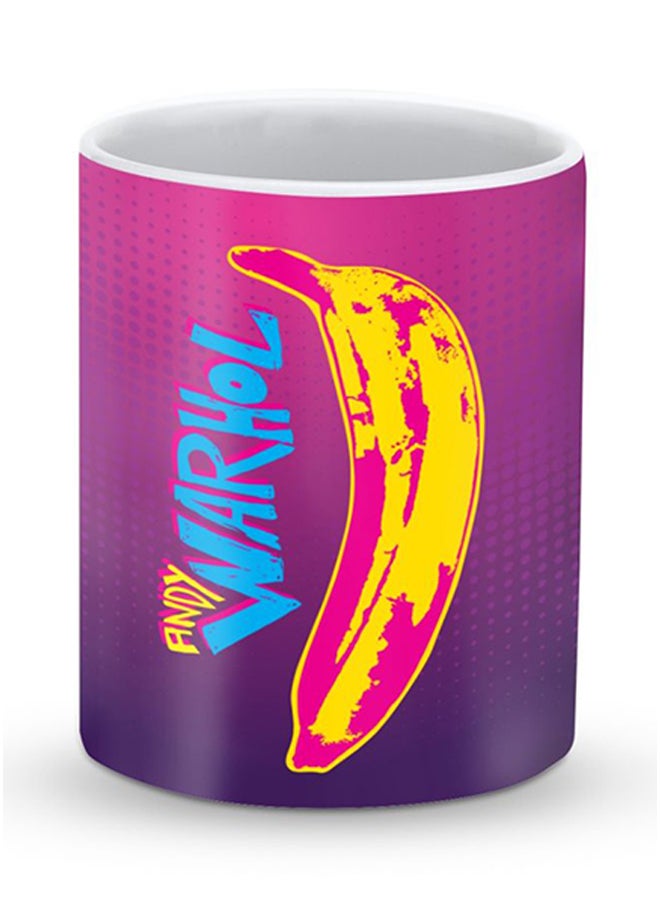 Stylizedd Premium Have A Banana, Andy Designer Mug Pink/Purple/Yellow - Image 1