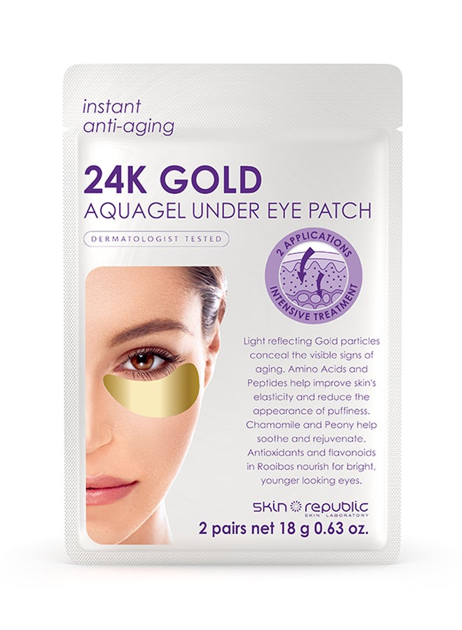 SKIN REPUBLIC - Set Of 2 24K Gold Under Eye Patches 18grams - Image 1