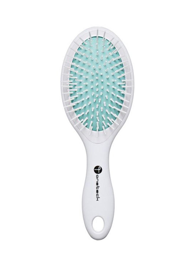 Oval Hair Brush Blue/White