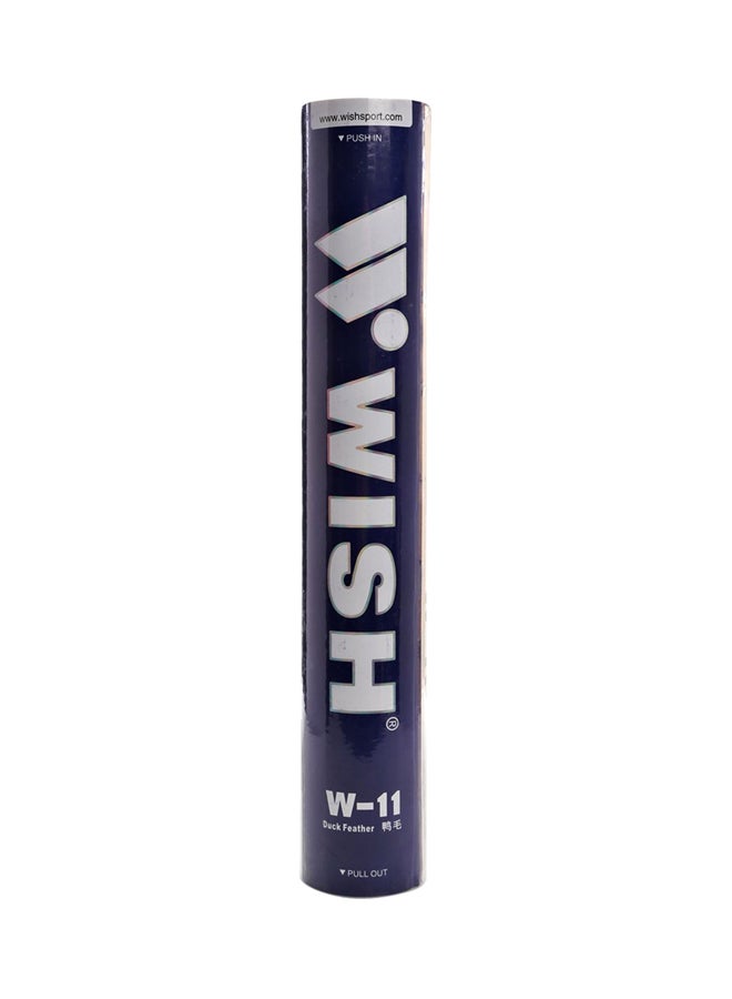 Wish Pack of 12 Badminton Feather Shuttlecock - Image 3