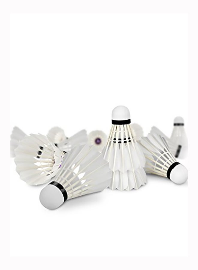 Wish Pack of 12 Badminton Feather Shuttlecock - Image 1