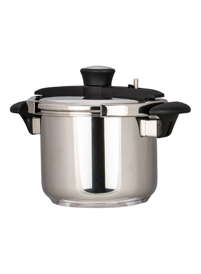 Meyer Corporation Stainless Steel Durable & Elagant Look, Dishwasher Safe Large handles, for secure handling gas compatiblePressure Cooker With Clipon Lid Stainless Steel 6Liters  - Image 2