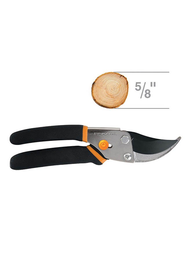 Fiskars Trad Bypass Pruner Silver/Black/Orange 4x1x10.8inch - Image 2