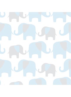 Elephant Parade Peel And Stick Wallpaper Blue 20.5 x 0.1 x 216inch