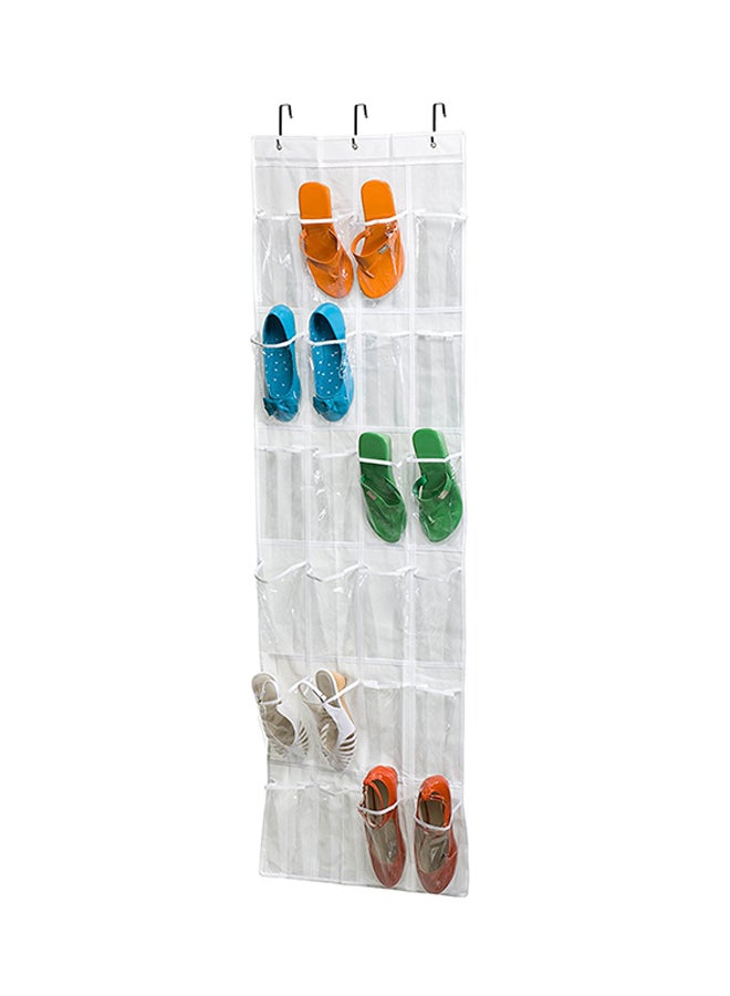 Honey Can Do - 24 Pocket Out Door Shoe Organizer White 22x54x0.2inch - Image 1