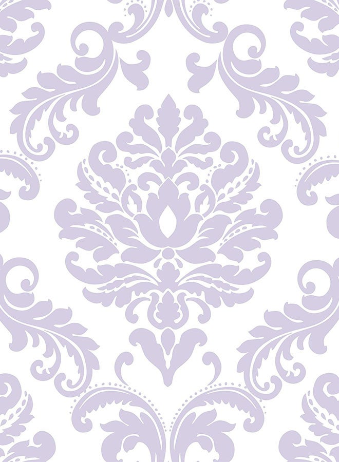 Wall Pops - Ariel Peel And Stick Wallpaper Purple 20.5 x 0.1 x 216inch - Image 1