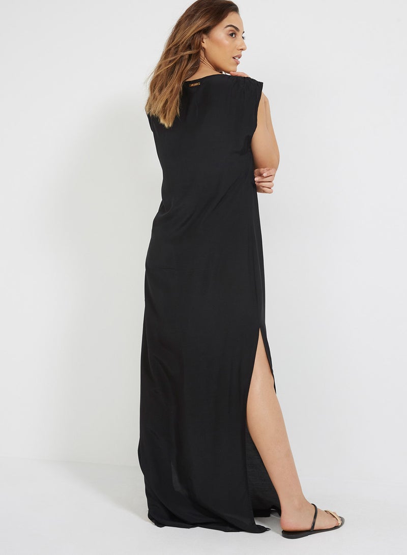 Blue Ink Beachwear Sheena Dress Black/Yellow  - Image 2