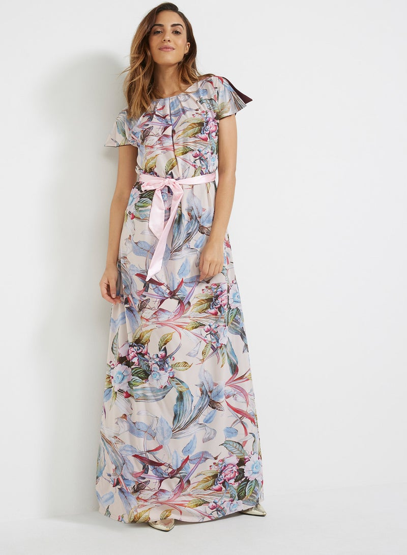 Seden Floral Print Maxi Dress Pink - Image 1