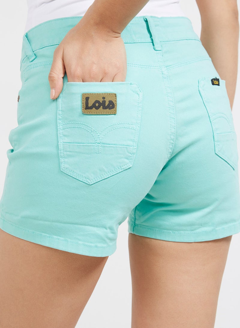 Lois - Stretchable Shorts Green - Image 1