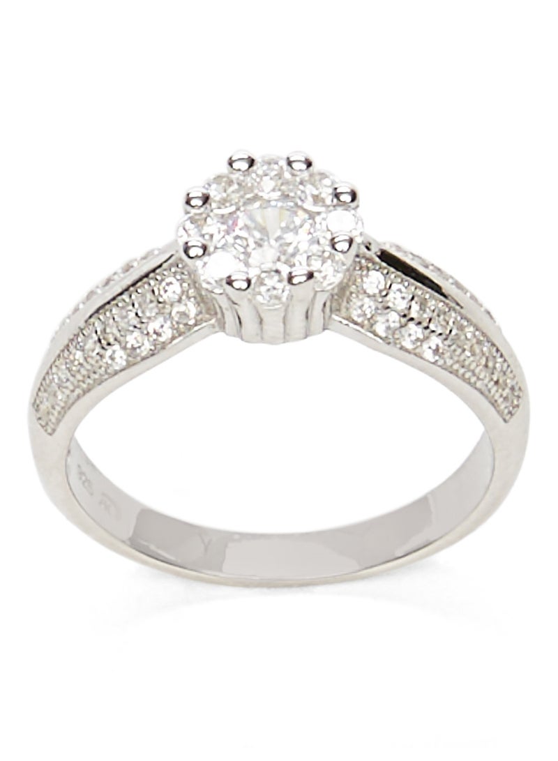 AK Jewels - 925 Sterling Silver Flower Ring - Image 1