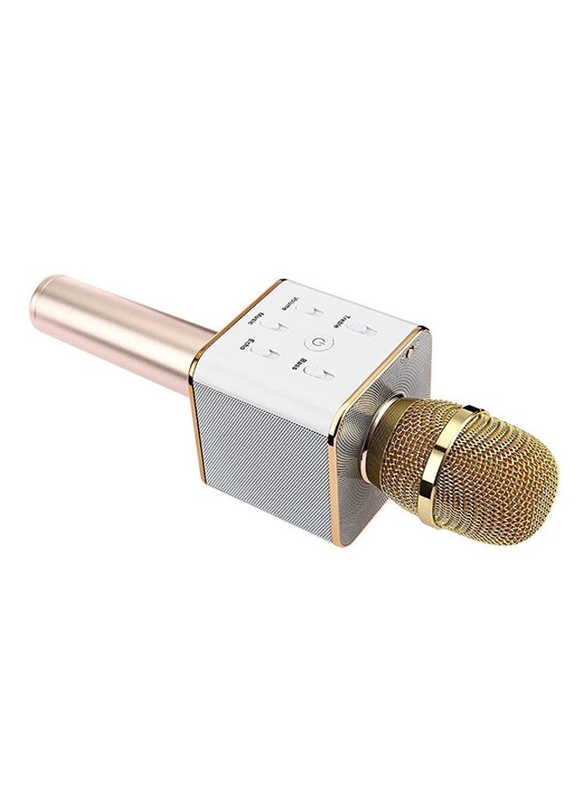 Q7 Wireless Handheld Karaoke Microphone 2724441856665 Gold/Silver - Image 1