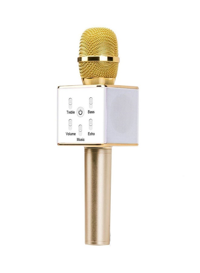 Q7 Wireless Karaoke Microphone Gold - Image 1