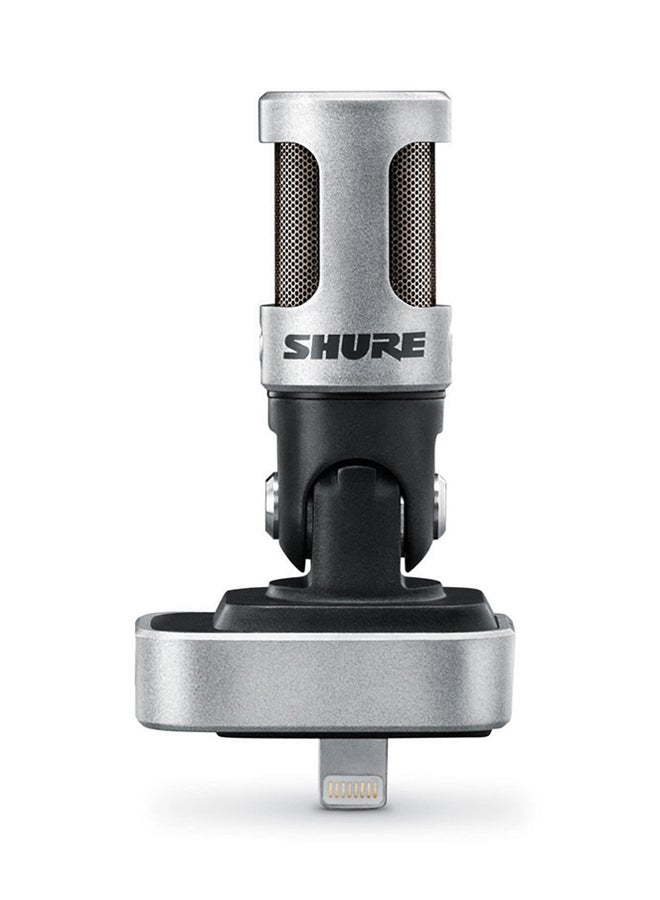Shure - iOS Digital Stereo Condenser Microphone MOTIV MV88 Black/Silver - Image 1