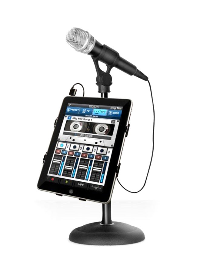 آي كي مالتيميديا ميكروفون آي ريج- الميكروفون اليدوي الأول لأجهزة آيفون، وآي باد التي تعمل باللمس، وآي باد والأجهزة التي تعمل بنظام أندرويد أسود - Image 4