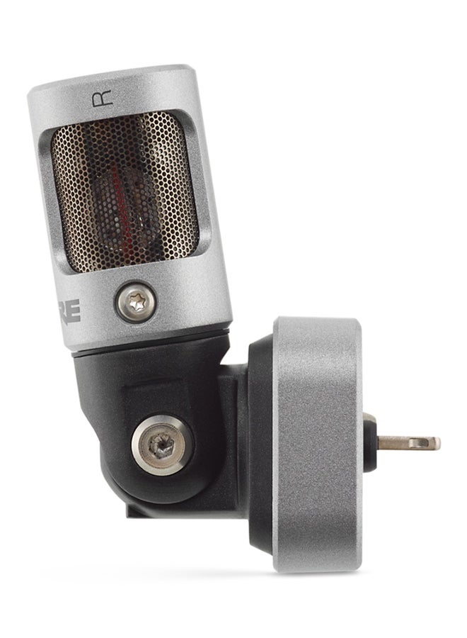 Shure - iOS Digital Stereo Condenser Microphone MOTIV MV88 Black/Silver - Image 1