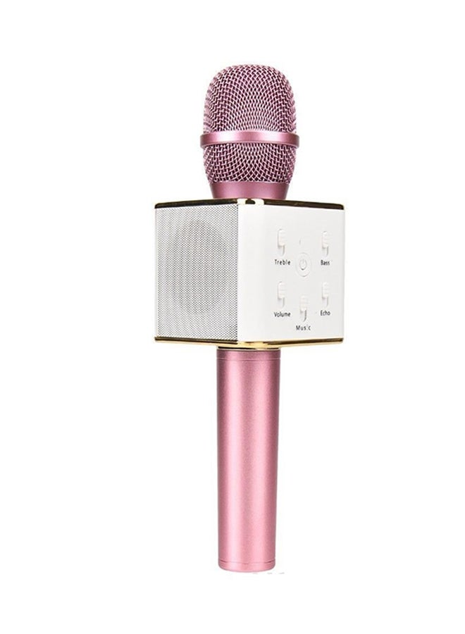 Generic Q7 Wireless Karaoke Microphone Pink/White  - Image 2