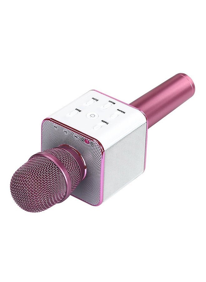 Q7 Wireless Handheld Karaoke Microphone Pink/White - Image 3