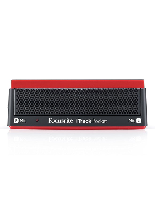 Focusrite iTrack Pocket Portable Stereo Microphone And Guitar Input Black/Red - Image 1