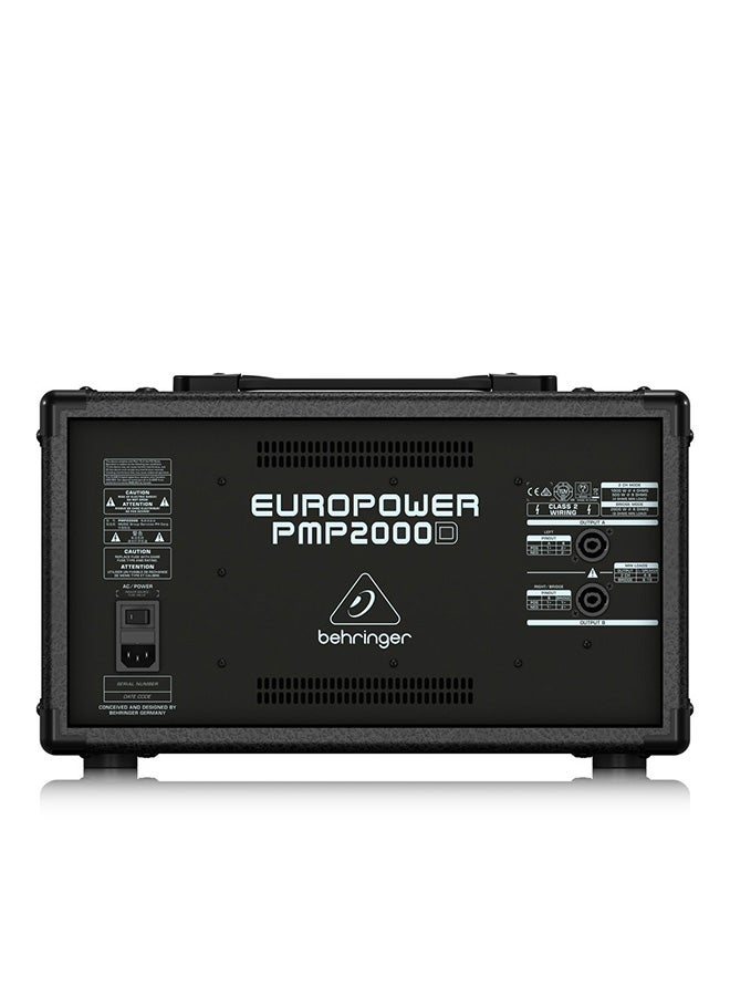 behringer - 14-Ch Powered Mixer With Multi-FX Processor PMP2000D Black - Image 1