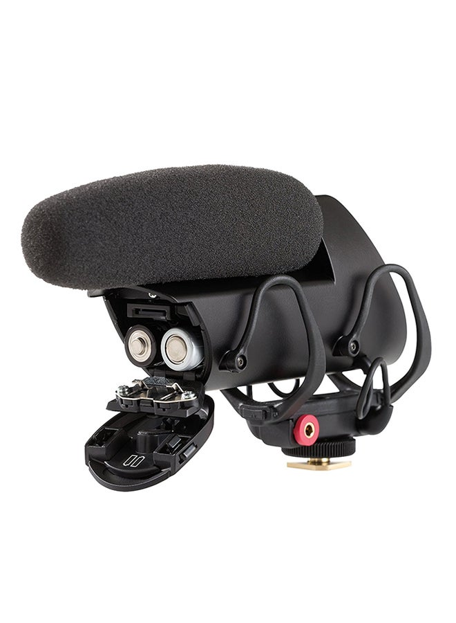 Shure - LensHopper Camera-Mount Condenser Microphone With Integrated Flash Recording VP83F Black - Image 1