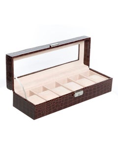 Women's 6-Slot Leather Watch Organizer