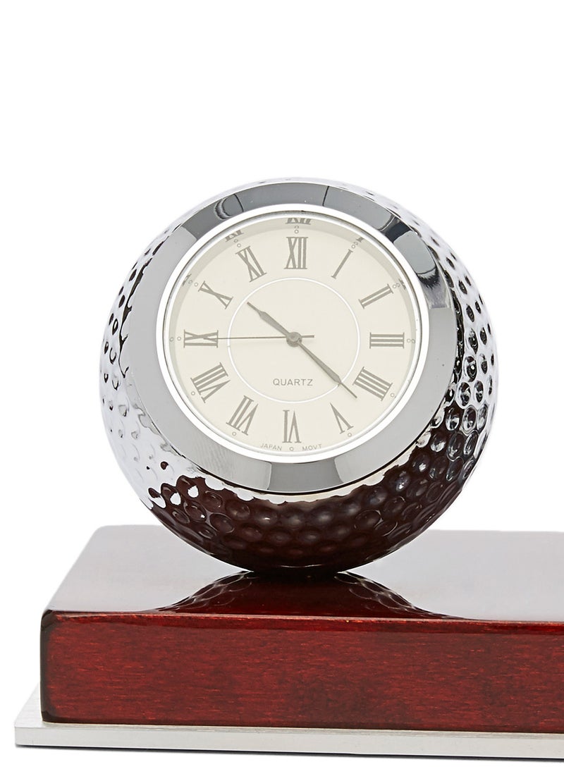 Table Clock With And Card Holder Brown  - Image 3