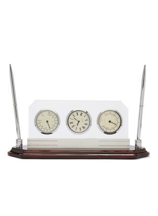 Wood And Metal Clock With Pen Brown/Beige - v1512379455/N12657233A_1