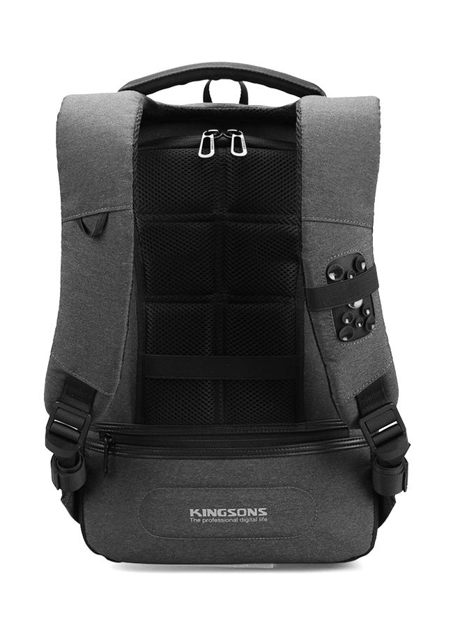 kingsons Smart Backpack With USB Port For 15.6-Inch Laptops Grey  - Image 2