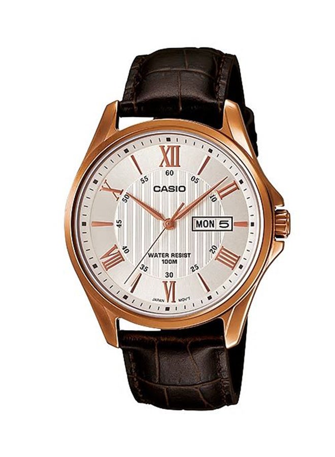 CASIO Men's Water Resistant Analog Watch MTP-1384L-7A - 41 mm - Brown - Image 1